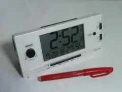 RAIDEN 電波置時計 NR534W 温湿度計付き ホワイト