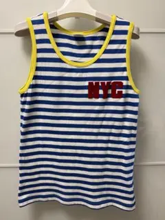 champion / チャンピオン　タンクトップ　ボーダー（ブルー×白）タオル地