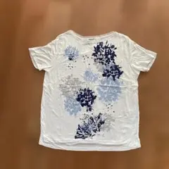 美品✨Mixing blue フラワープリント 半袖Tシャツ