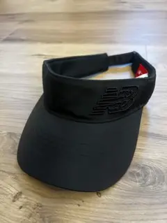 ほぼ新品！New Balance ゴルフバイザー ブラック フリーサイズ