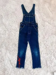 エックスガール X-girl デニムサロペット 美品 120