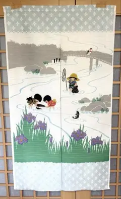川の風景のれん　84cm×150cm