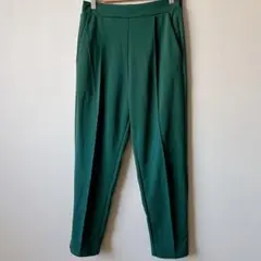 レイカズン ウエストゴムパンツ Mサイズ グリーン テーパード クロップド
