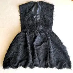 美品♡DEUX Amour バルーンペプラムベスト フリンジ Vネック Fサイズ