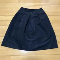黒 フレアスカート ポリエステル100%