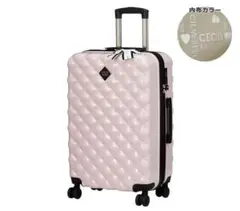 セシルマクビーCECIL McBEE Lサイズ キルト風キャリーケース ピンク