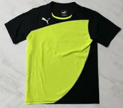 【即日発送】PUMA 半袖スポーツシャツ S ブラック/ライム
