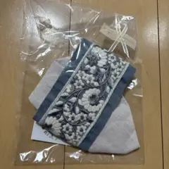 花柄刺繍リネン風カチューシャ