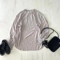A4174 AMERI アメリ ロンT シアーシャツ 上品 フェミニン きれいめ