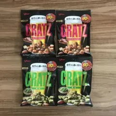 グリコ クラッツ 42g 4つ　 ペッパーベーコン 枝豆