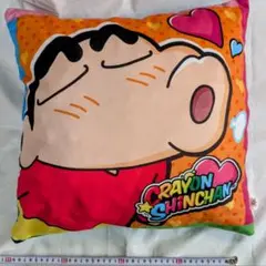 クレヨンしんちゃん　クッション　しんちゃん&風間くん柄　正方形　約35cm