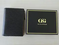 GSG 二つ折り財布 ブラック×イエロー