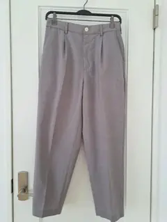 GUメンズパンツ スラックス グレー シンプル S