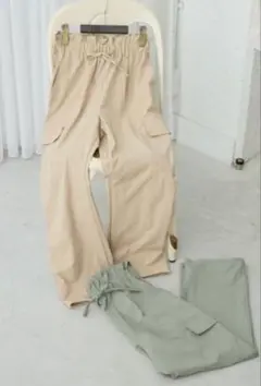 tal by yumi カーゴパンツ カーキ　ミントグリーン