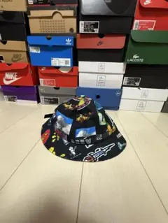 Supreme バケットハット blackグラフィック