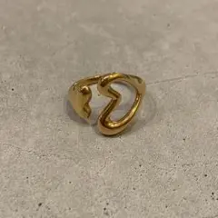 ゴールドオープンリング モダンデザイン