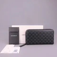 本物未使用■エンポリオアルマーニ■アコーディオンジップ■ラウンドファスナー長財布
