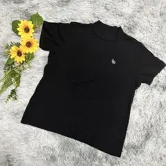 【GLAN MARCO VENTURI】ハイネックシャツ　ブラック　ワンポイント
