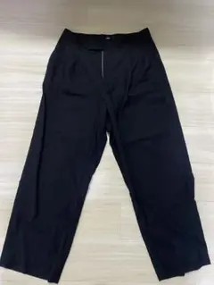 HARE 黒 ワイドパンツ 前開きファスナー
