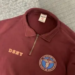 90s jerzees ハーフジップ エンジ プルオーバー 2XL