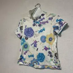 ★即売デザイン★ Leonard sport ポロシャツ　総柄　花柄　38 半袖