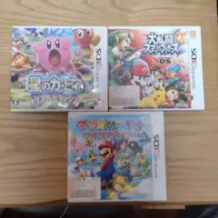 3DS 星のカービィ 大乱闘スマッシュブラザーズ マリオパーティ　動作未確認