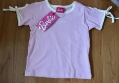 Barbie シャツ　90サイズ　ラインリボンピンク　ギャル　バービー　未使用