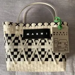 MARNI MARKET チェック柄かごバッグ　最終SALE☆