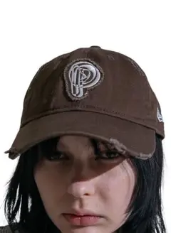 帽子 NEW ERA PERVERZE Scrap Initial Cap Brown NEW ERA PERVERZE Scrap Initial Cap/Black｜PERVERZE