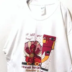 ギルダン ナビガントクレジットユニオン Tシャツ ホワイト 白 XL 古着
