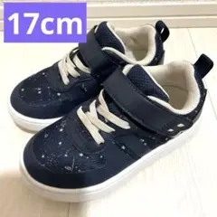 子供　スニーカー　ネイビー 星柄 17.0cm