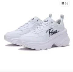 PUMA シリアウェッジ　 ホワイト　白　CLIA WEDGE navy