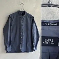 USA製 IKE BEHAR バンドカラーシャツ アイクベーハー SHIPS