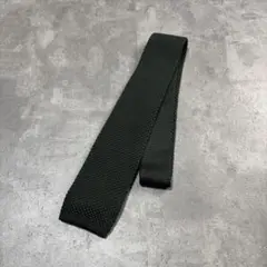 vintage basic design green knit necktie