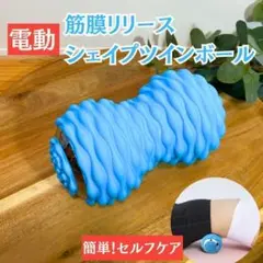 シェイプツインボール青 マッサージボール 筋膜リリース フォームローラー 098