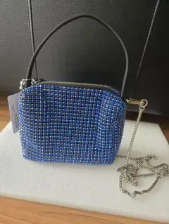 UNITED ARROWS　シャイニーミニバッグ　コバルトブルー