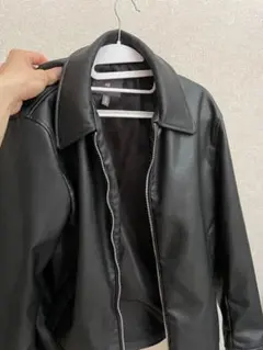 H&M ブラックレザージャケット