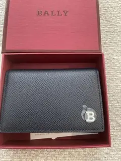 BALLY ネイビー レザー カードケース