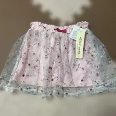 花柄刺繍チュールスカート 110cm