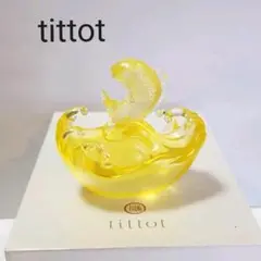 琉園　Tittot　チャイニーズクリスタル【外箱あり/未使用】 TITTOT 琉園 Luxury Boxed Chinese Crystal Glass Tripod