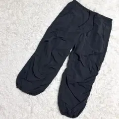 ジーユー✨美品　パラシュートパンツ　ドロスト　シャカシャカ　グレー　（XL）