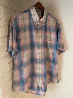 USA製 80s〜 arrow シャドウ チェック シャツ 半袖 山田蓮