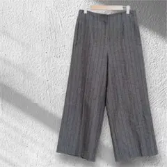 modify モディファイ ワイドパンツ 【M】ストライプ オフィス