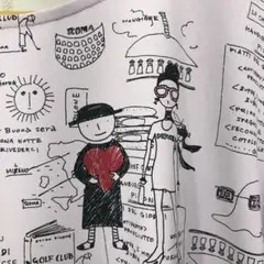 42サイズ STUDIO PICONE ピッコーネ イラストプリント チュニック