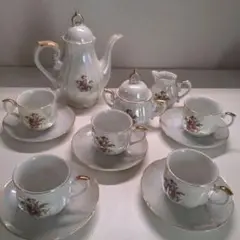 K.H ティーカップ コーヒーカップ セット レトロ 磁器