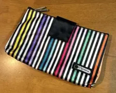LeSportsac クラッチポーチ　マルチストライプ