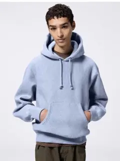 ヘビーウェイトパーカー　水色　m
