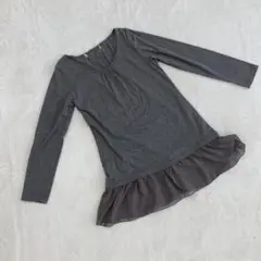 ⭐️インナーワンピース⭐️チュニック シンナー シンプル フリフリ グレー