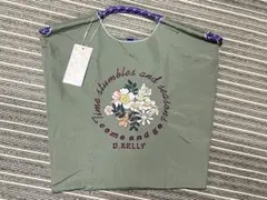 最終お値下げ【新品】ナイロン刺繍エコバッグ（Mサイズ）お花