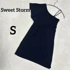 Sweet Stormネイビー ワンショルダーチュニック S
